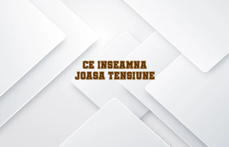 ce inseamna joasa tensiune