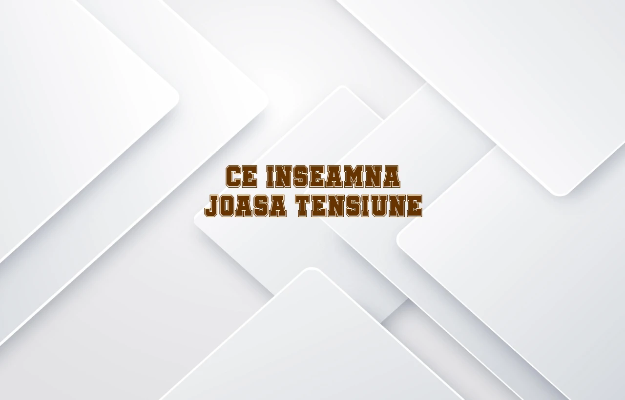 ce inseamna joasa tensiune