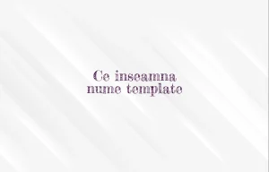 ce inseamna nume template